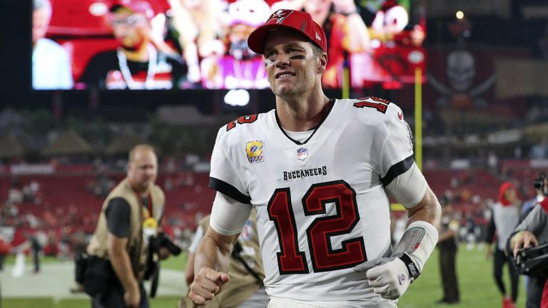 Former Tampa Bay Buccaneers quarterback Tom Brady (12). (Mark LoMoglio/AP)