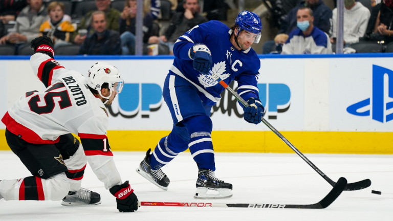 Captain John Tavares and the Maple Leafs will be seeking to even up their series with the Senators in action Saturday night.