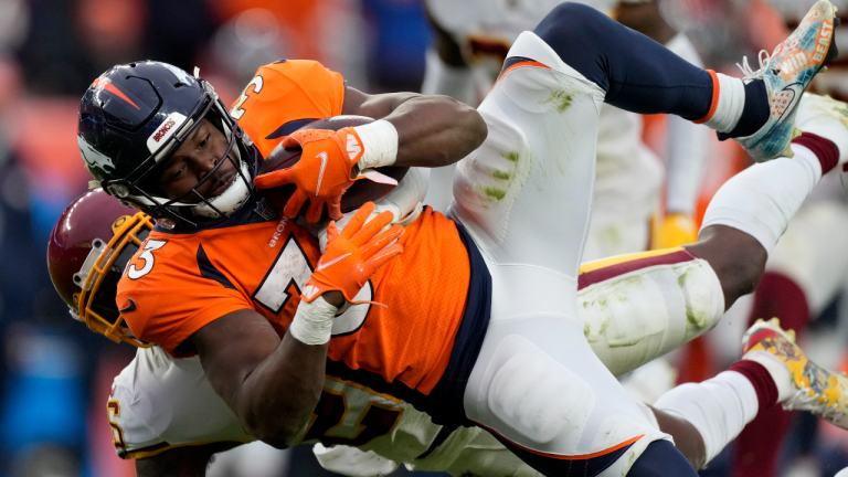 Denver Broncos running back Javonte Williams (David Zalubowski/AP) 