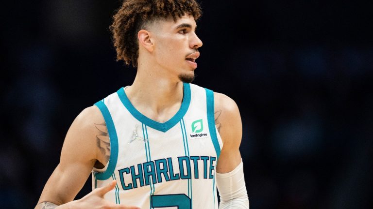 Charlotte Hornets guard LaMelo Ball (Jacob Kupferman/AP)