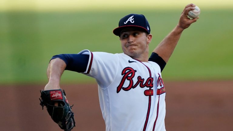 Atlanta Braves starting pitcher Tucker Davidson delivers to a Boston Red Sox batter during the first inning of a baseball game Tuesday, June 15, 2021, in Atlanta (John Bazemore/AP).