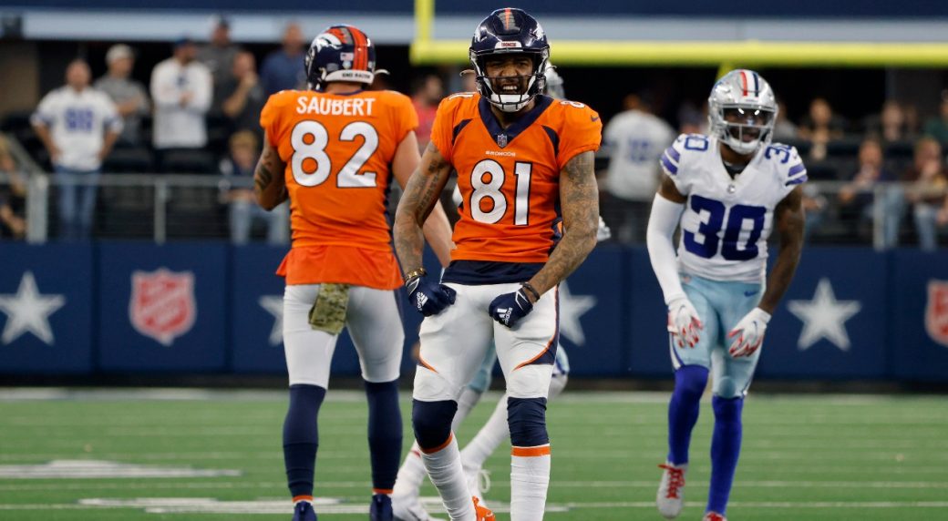 Broncos wide receiver KJ Hamler exits game vs Jets with knee injury