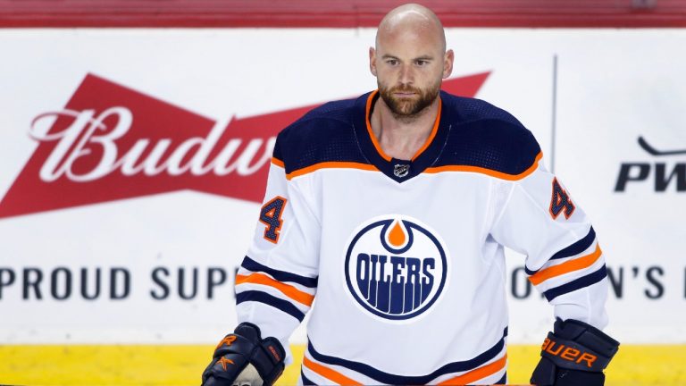 NHL profile photo on Edmonton Oilers player Zack Kassian at a game against the Calgary Flames in Calgary, Alta. on March 17, 2021 (Larry MacDougal/CP).