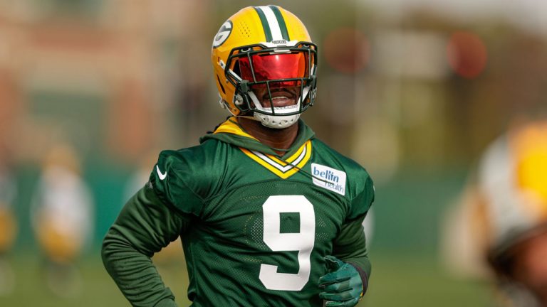 Linebacker Jaylon Smith practices with the Green Bay Packers. (Evan Siegle/Packers)