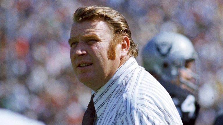 Former Oakland Raiders coach John Madden stands on the sideline during an NFL football game in October 1978. (AP Photo, File)