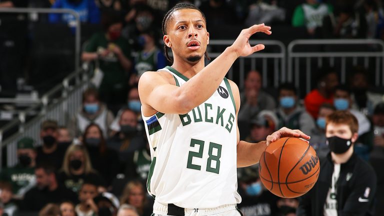 Canada's Lindell Wigginton became the first former Canadian CEBL player to sign an NBA contract. (Gary Dineen/Getty).