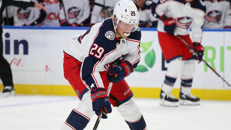 Patrik Laine of the Columbus Blue Jackets. (Jeffrey T. Barnes/AP)