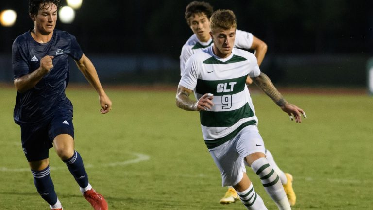 Preston Popp, shown in a handout photo playing for the University of North Carolina at Charlotte 49ers, is eager to start his professional soccer career ahead of the 2022 MLS Superdraft. (CP/HO-UNC Charlotte)