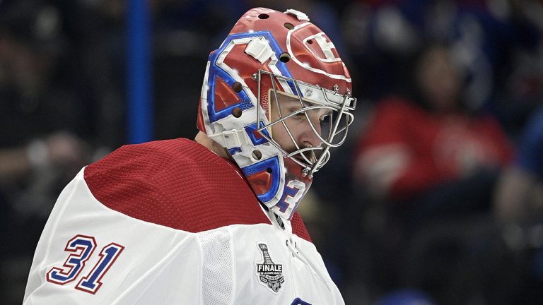 Montreal Canadiens goaltender Carey Price stands in the crease during the second period of Game 2 of the team's NHL hockey Stanley Cup Finals against the Tampa Bay Lightning. (AP/file)