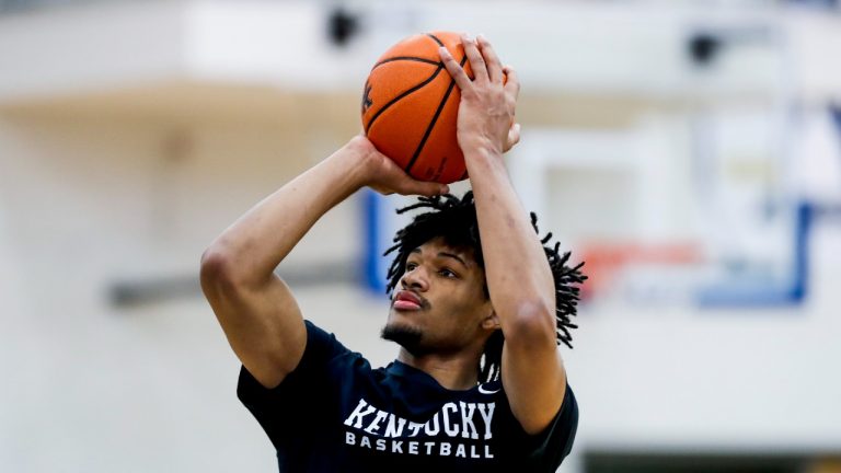 University of Kentucky basketball player Shaedon Sharpe is shown in a handout photo.(HO-Chet White/Cp via UK Athletics)