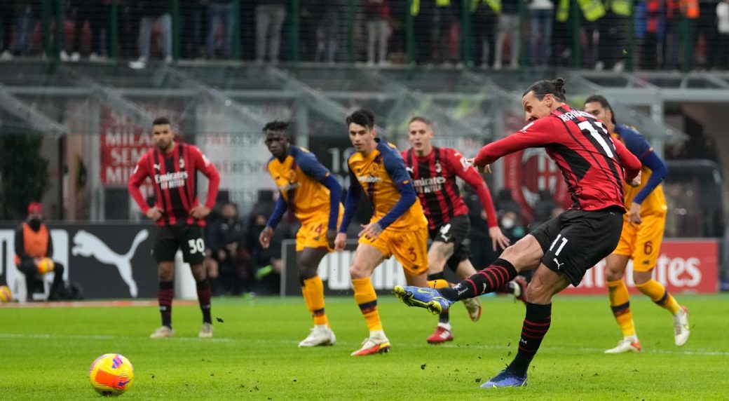 Zlatan Ibrahimovic scores twice as Serie A leader AC Milan draws against AS  Roma