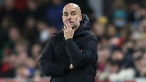 Manchester Citynhead coach Pep Guardiola. (Ian Walton/AP)