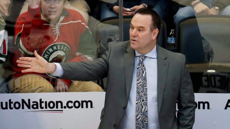 Minnesota Wild head coach John Torchetti directs his team against the Colorado Avalanche in the first period of an NHL hockey game Saturday, March 26, 2016, in Denver. (David Zalubowski/AP)