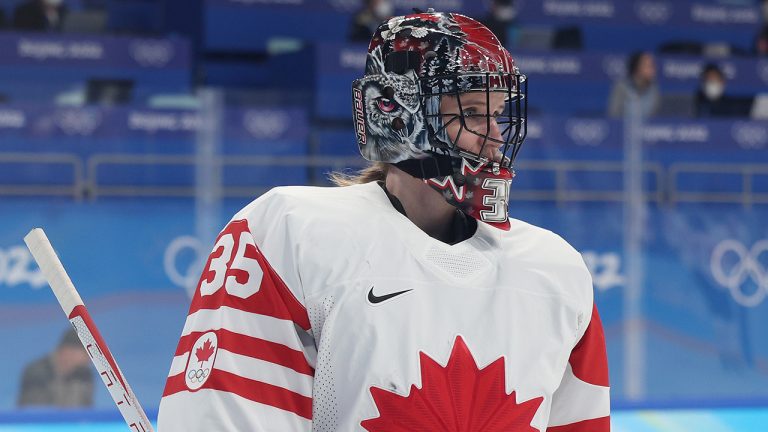 Goaltender Ann-Renee Desbiens of Team Canada. (Harry How/Getty Images)