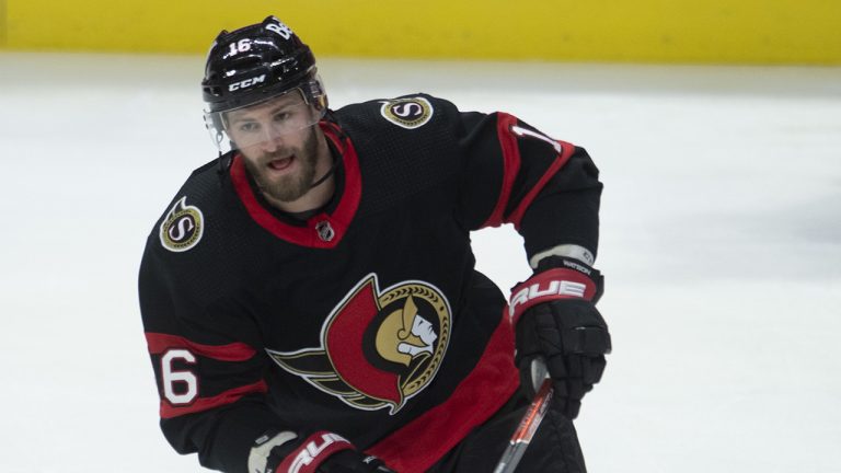 Ottawa Senators winger Austin Watson skates 
during warm up before playing the Ottawa Senators in NHL action. (Adrian Wyld/CP)