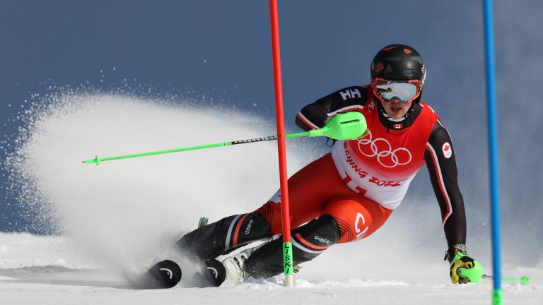 Canada's Jack Crawford competes at the 2022 Olympics. (AP)