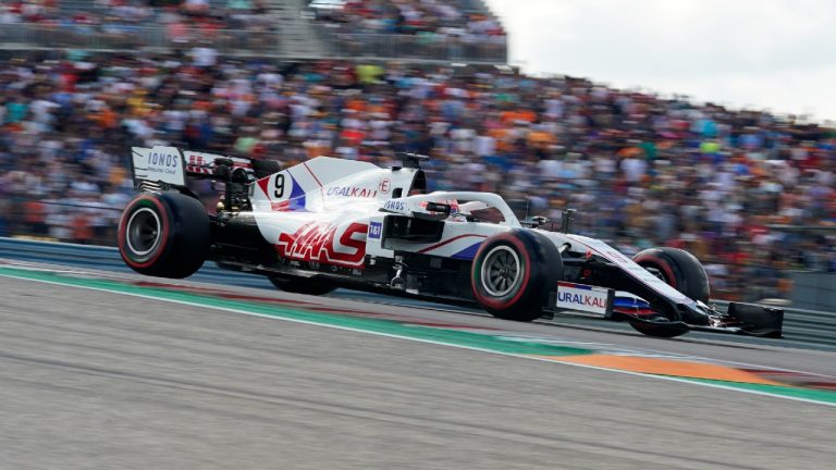 Haas driver Nikita Mazepin. (Eric Gay/AP)