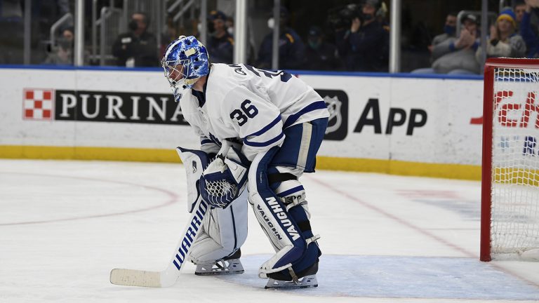 Toronto Maple Leafs goaltender Jack Campbell (36). (Arnold J. Ward/AP)