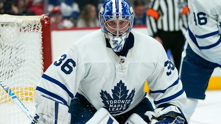 Toronto Maple Leafs goalie Jack Campbell. (Paul Sancya/AP)