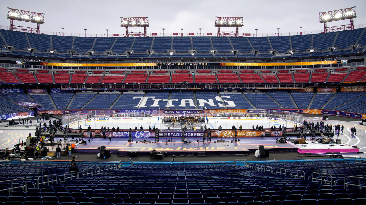 Tampa Bay Lightning vs. Nashville Predators Framed 15 x 17 2022 NHL Stadium Series Match-Up Collage