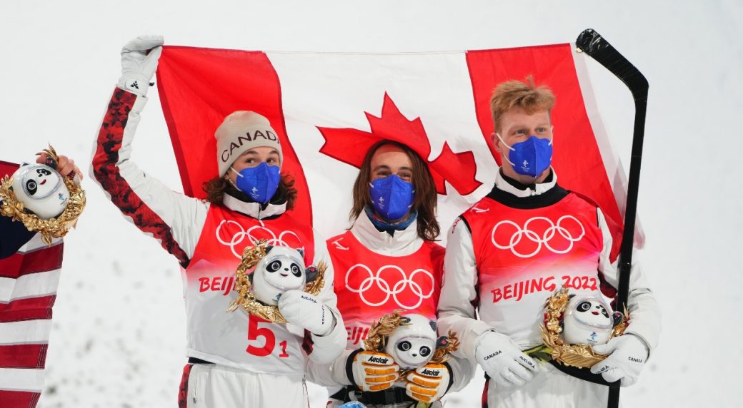 Canada wins bronze medal in new mixed team aerials event at Olympics