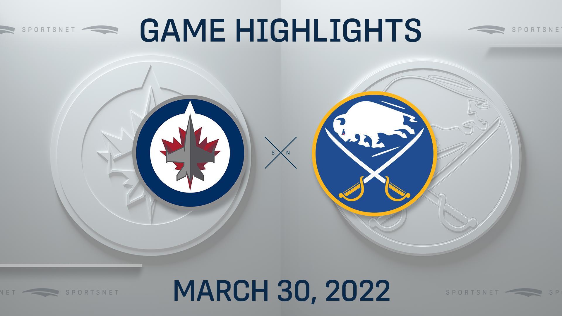 Nhl Highlights Jets 3 Sabres 2 So Sportsnet Ca