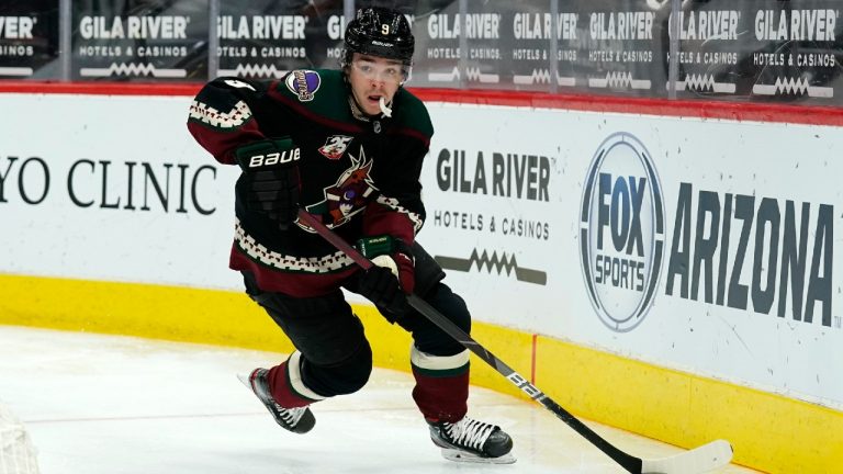 Arizona Coyotes right wing Clayton Keller. (Rick Scuteri/AP)