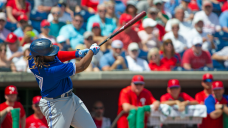 Blue Jays slugger Guerrero Jr. belts monster homer in first at-bat in pre-season loss to Phillies