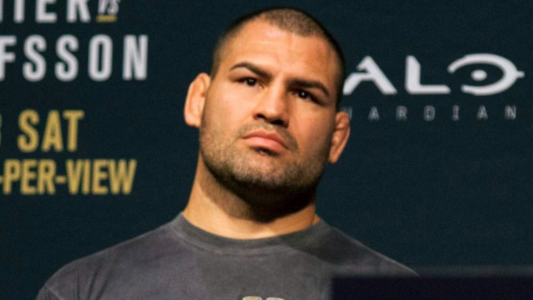 Cain Velasquez seen here at a UFC press event. (Juan DeLeon/AP)