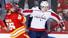 Ovechkin ties Jagr for third in all-time goals as fatigue catches up to Flames