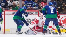 Canucks can&#8217;t solve Nedeljkovic&#8217;s hot hand, fall to Red Wings