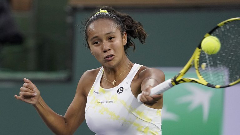 Canada's Leylah Fernandez opens her National Bank Open run Monday night against Storm Sanders of Australia. (Mark J. Terrill/AP)