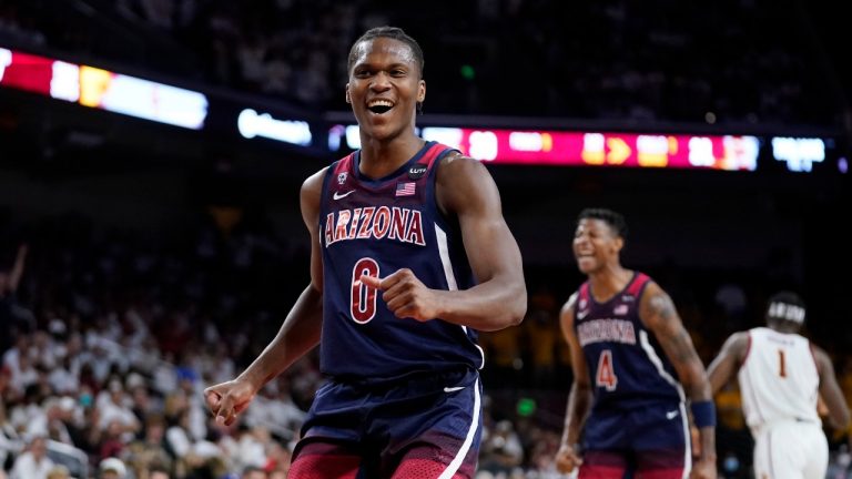 Arizona guard Bennedict Mathurin during NCAA action. (Marcio Jose Sanchez/AP)