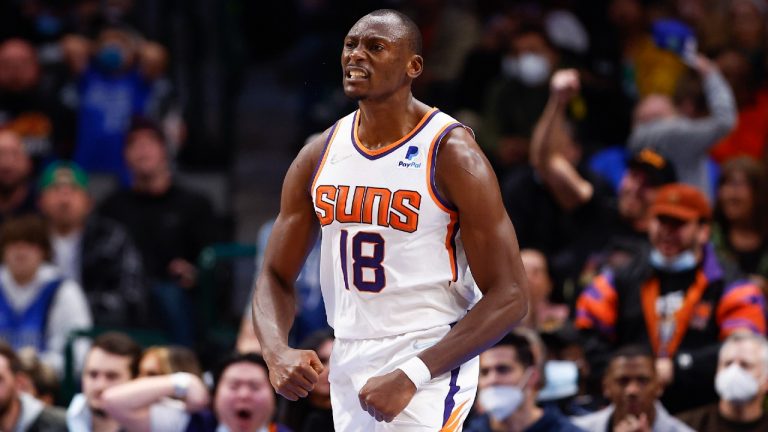 Phoenix Suns centre Bismack Biyombo. (Brandon Wade/AP)