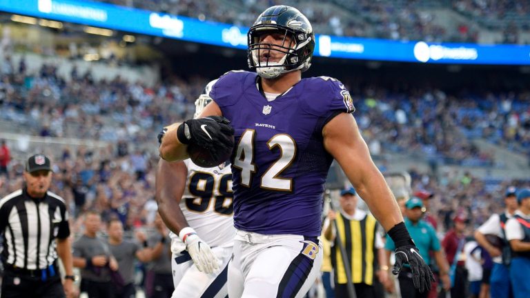 Baltimore Ravens fullback Patrick Ricard. (Nick Wass/AP)