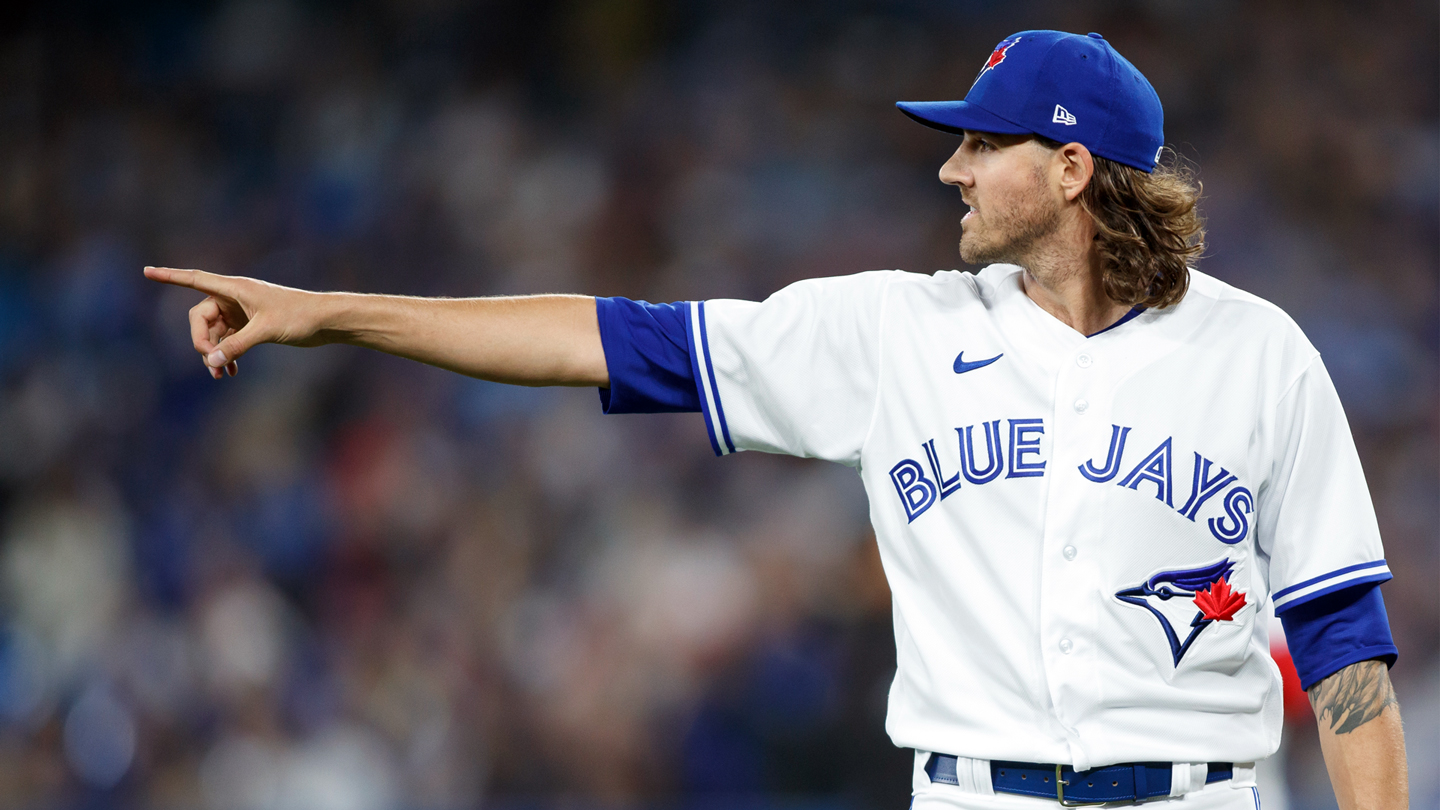 Kevin Gausman played catcher for an extra-special Blue Jays first