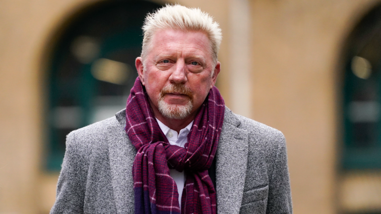 Former tennis player Boris Becker arrives at Southwark Crown Court, in London, Friday, April 8, 2022. Becker is on trial in London for allegedly concealing property â€” including nine trophies â€” from bankruptcy trustees and dodging his obligation to disclose financial information to settle his debts. (AP)