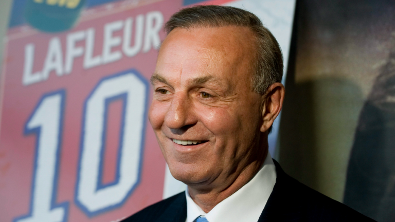 Hockey legend Guy Lafleur speaks to the media Montreal Monday, Nov. 2, 2009. (CP/file)