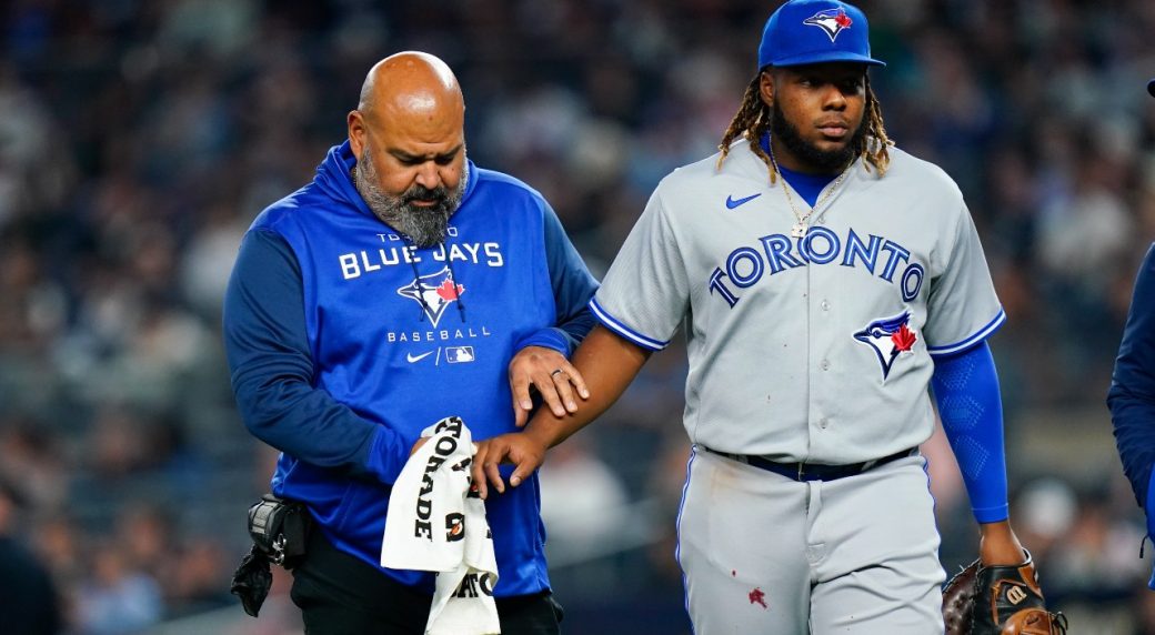 Blue Jays’ Guerrero Jr. belts second HR of sport after hand bloodied at 1B