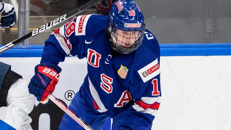 United States' Logan Cooley. (Jason Franson/CP)