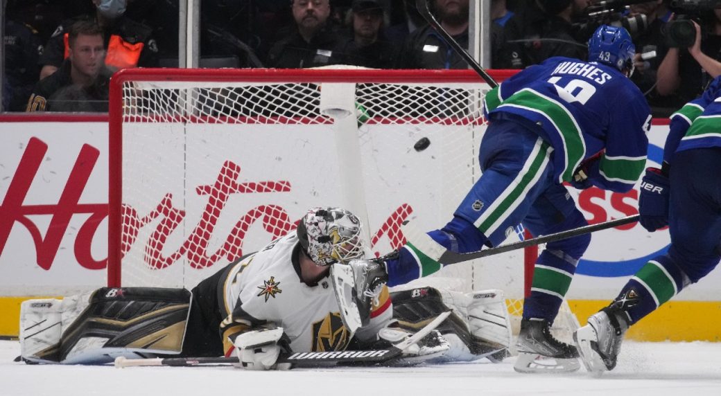 Hughes Scores OT Winner As Canucks Edge Golden Knights In Crucial Game