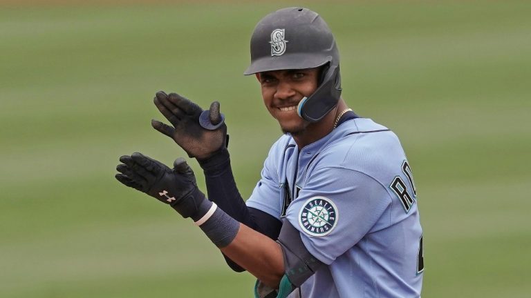 Seattle Mariners rookie Julio Rodriguez. (Charlie Riedel/AP)