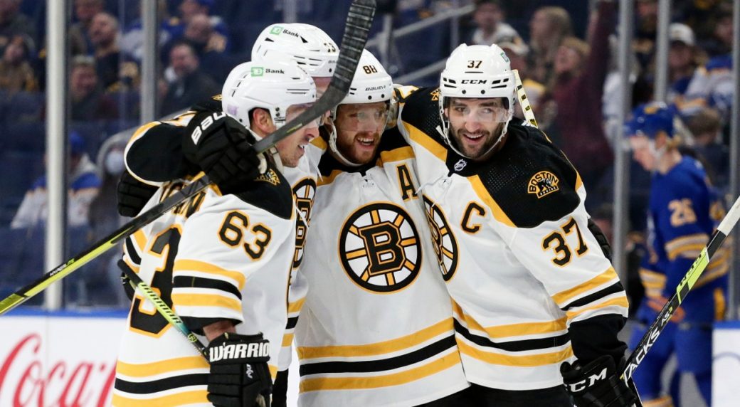 Brad Marchand, Patrice Bergeron & David Pastrnak Signed Bruins