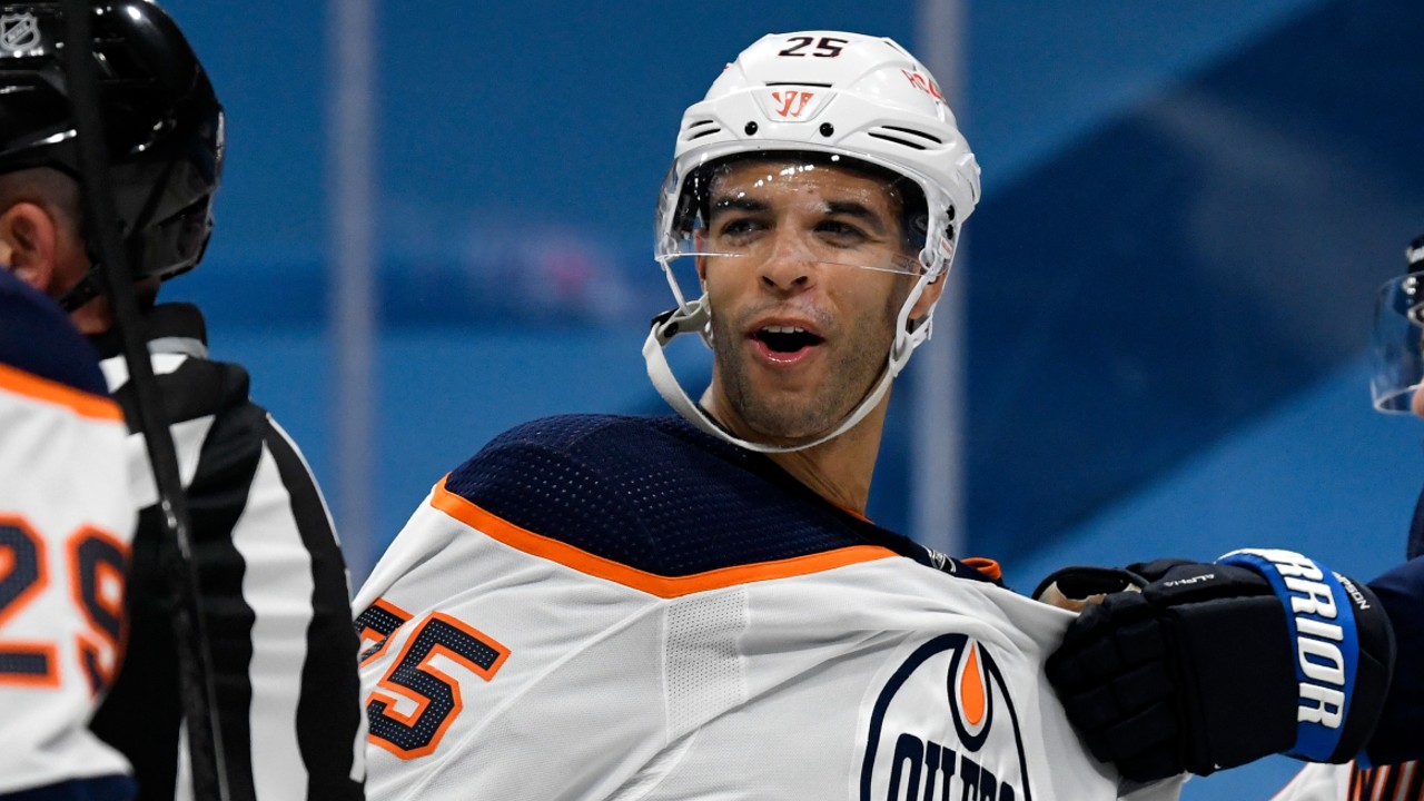 Darnell Nurse Video Conference  Chef Darnell & DJ Doc 2-5 are two new hats  Nurse has been wearing since the NHL season was paused as we checked in  with the #Oilers