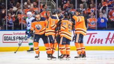 Shore, Oilers use shootout to edge Canucks in final game of regular season