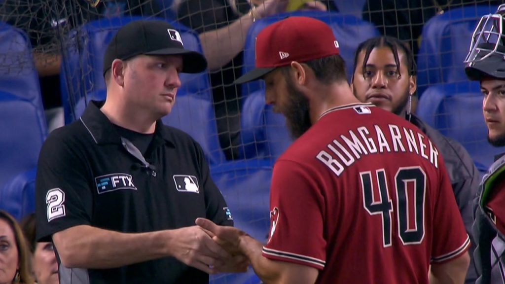 Madison Bumgarner declined talking with MLB umpire after ejection