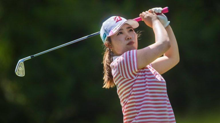 Ayaka Furue was steady throughout to start her third LPGA season, finishing without a bogey on her card. (Benjamin Hager/AP)