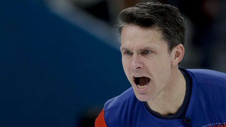 Norway's skip Thomas Ulsrud makes a call during a men's curling match against Italy at the 2018 Winter Olympics in Gangneung, South Korea, Tuesday, Feb. 20, 2018. Ulsrud, a three-time Olympian who won silver at the 2010 Vancouver Games, has died after a long illness, the World Curling Federation said Wednesday. (Natacha Pisarenko/CP)