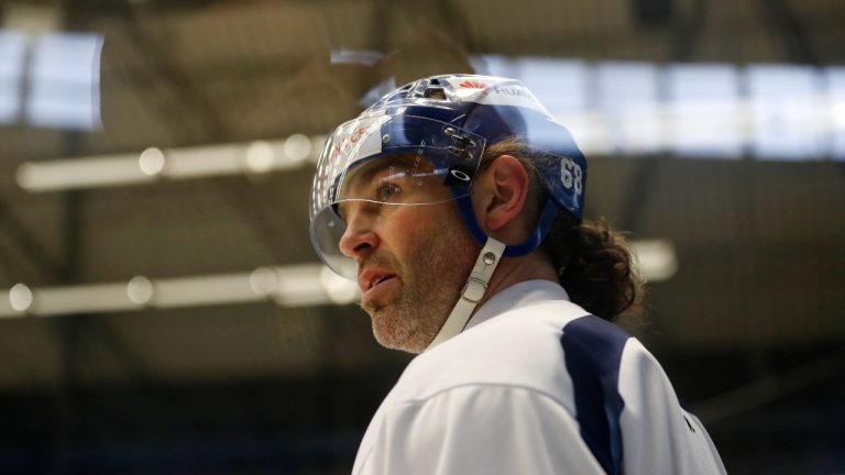 Jaromir Jagr during a practice session at the Kladno Knights hockey club in Kladno, Czech Republic. Jaromir Jagr is ageless. (Petr David Josek/AP)