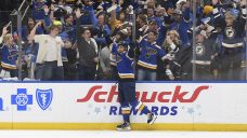 Kyrou, Perron each score twice as Blues even series with Wild